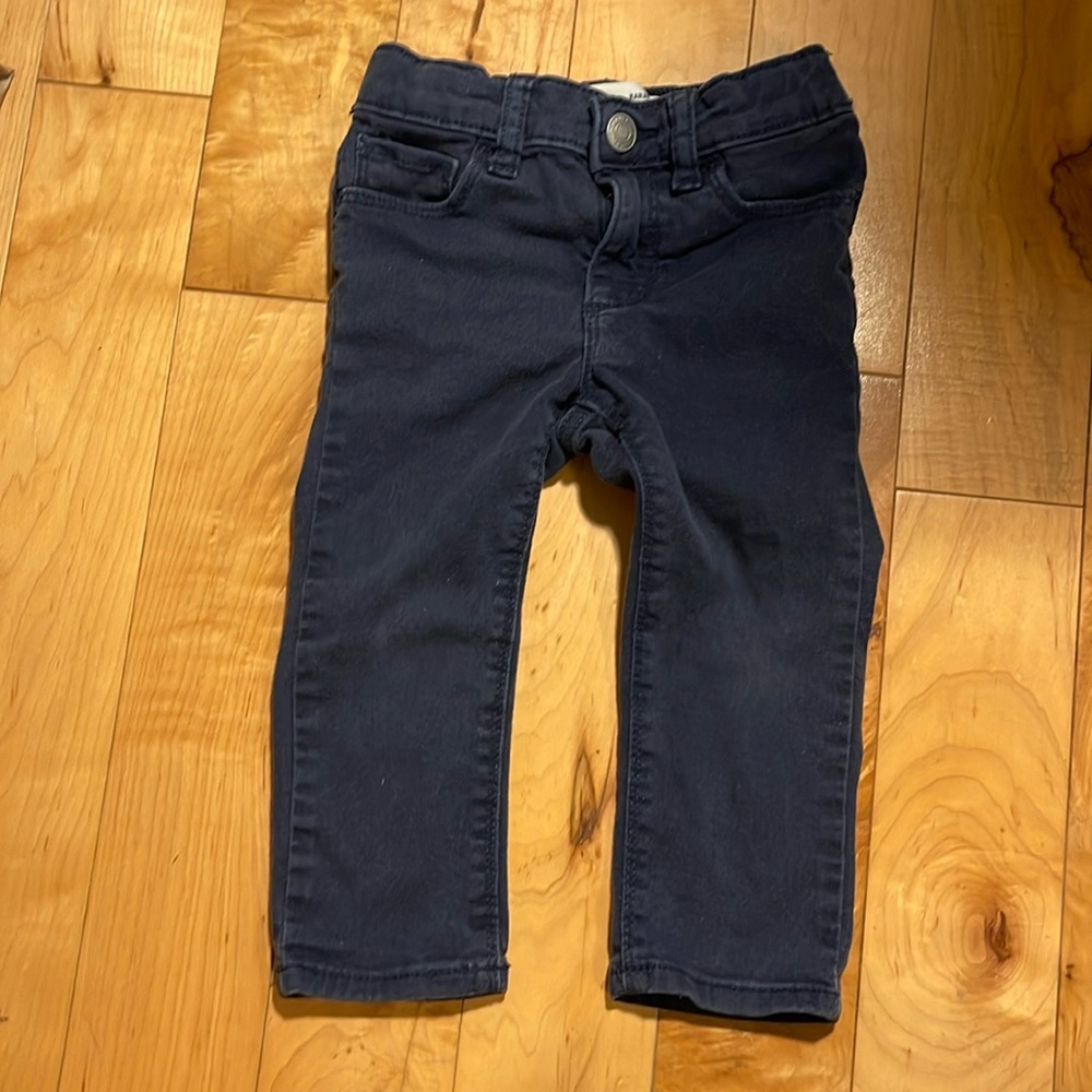 18-24 M Old Navy Karate Slim Fit Navy Blue Pants Toddler Boys Girls Khaki Uni